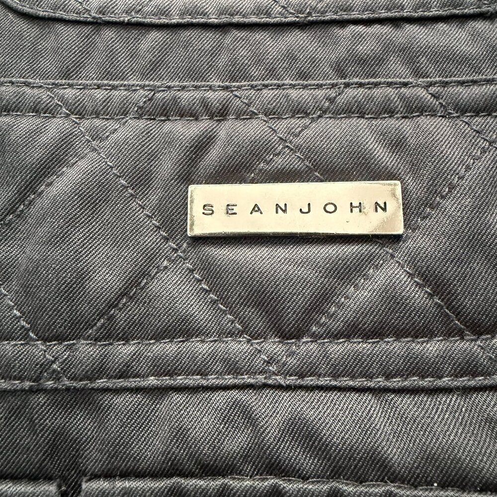 SEAN JOHN Quilted Hooded Field Jacket Black Large - Picture 10 of 15